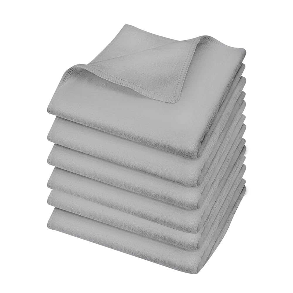 U & U Unique Utilities Microfiber Face Towels 400 Gsm | Gym Towels For Men & Women | Super Soft & Ultra Absorbent (Grey) -Set Of 6