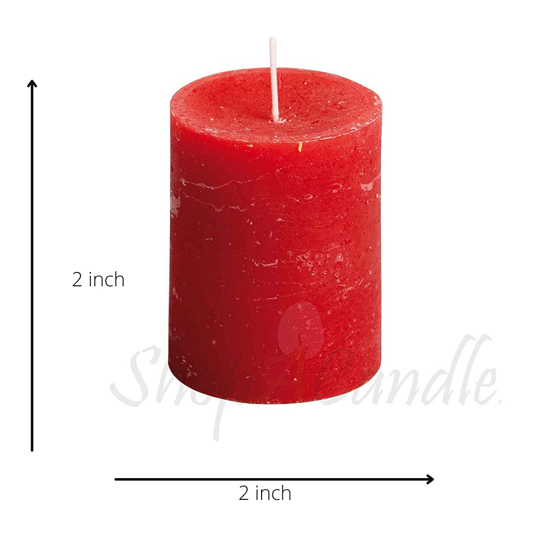 PILLAR CANDLES | BURNING TIME 30 HOURS | PERFECT FOR VALENTINE CANDLES SET OF 6