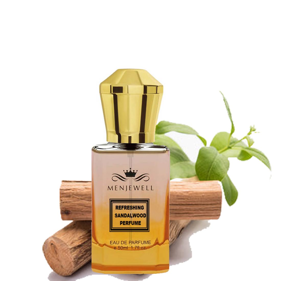 Menjewell Refreshing Sandalwood Perfume Eau De Parfum 50ml 1.7 Fl.oz. Long Lasting | Unisex Fragrance | Long Lasting