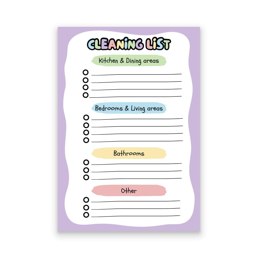 To Do List Notepad, Task Pad With Checklist, Daily Writing, Trendy & Stylish (Purple) Set Of 2