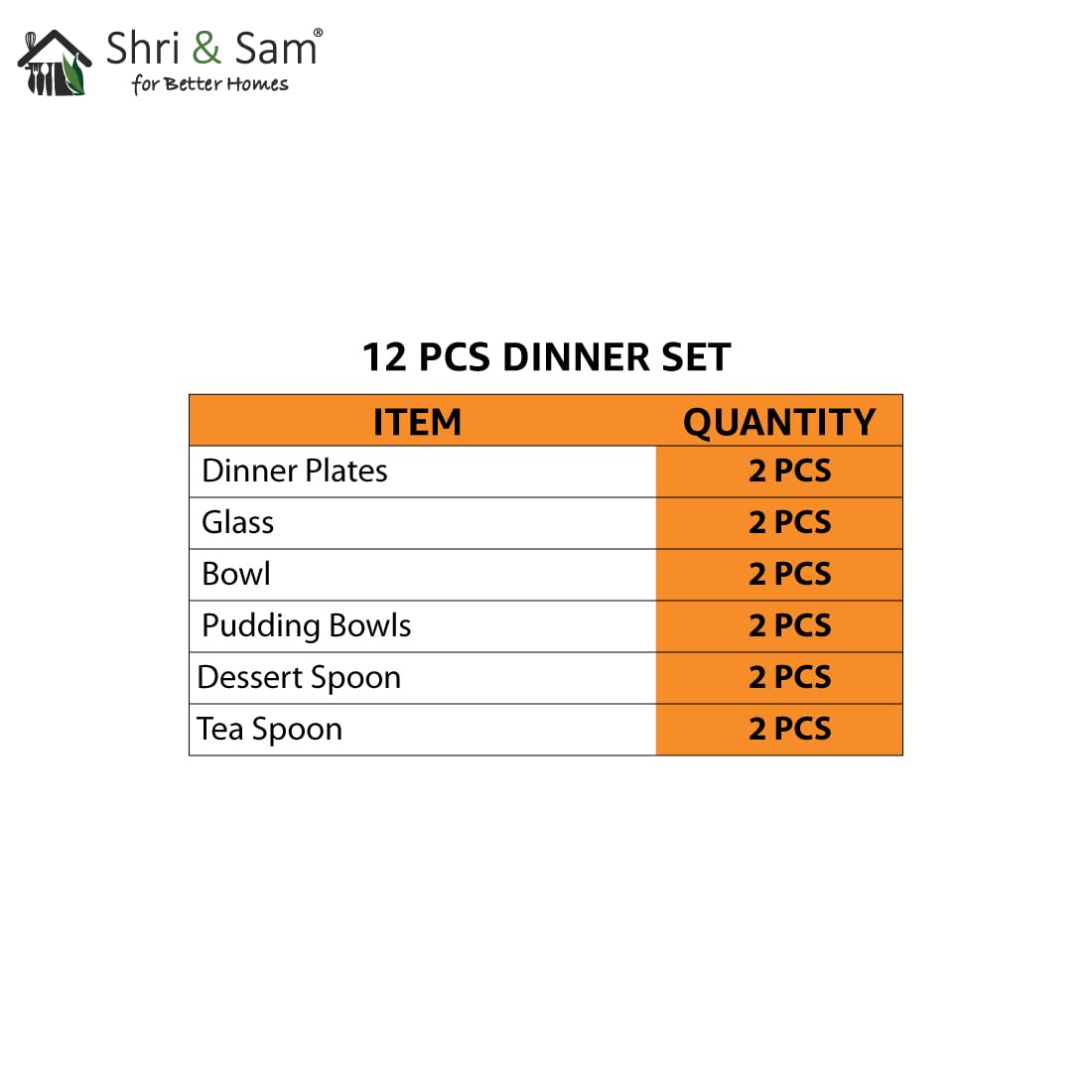 Designer Stainless Steel Delight Laser Bloom Dinner Set Of 12 Pieces, Silver | 2 Dinner Plates+ 2 Glasses+ 2 Bowls+ 2 Pudding Bowls+ 2 Dessert Spoons+ 2 Tea Spoons