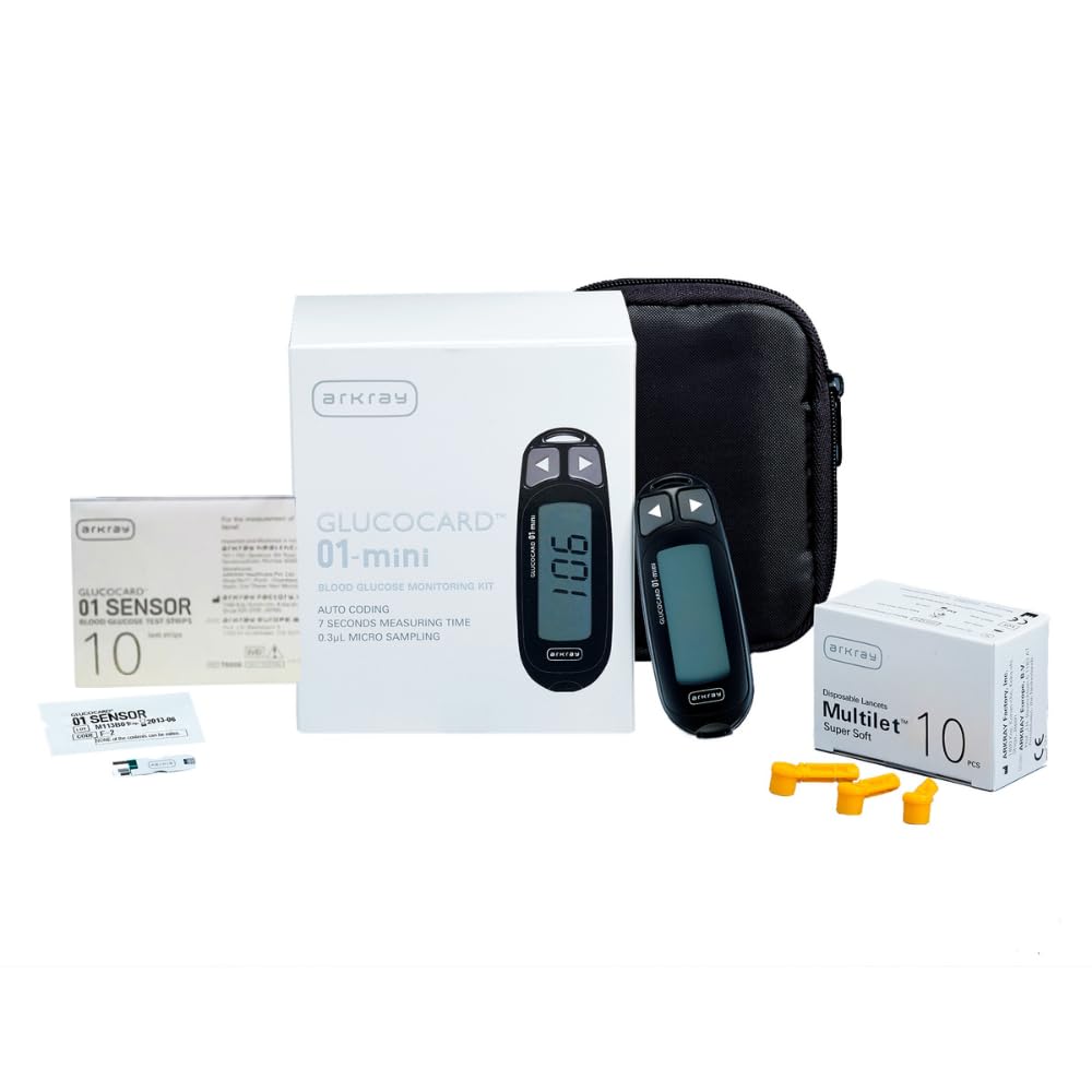 Arkray Max 01 Mini Blood Glucose Monitoring Kit With 10 Strips | Japanese Technology