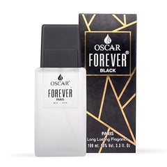 Oscar Forever Paris Black | Long Lasting Perfume For Men | Woody Aromatic Fragrance| Notes Of Amber, White Musk | 100ml 3.4 Fl.oz. | Original Forever Paris Perfume