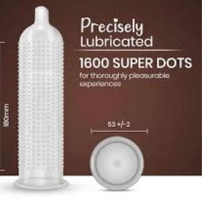 22k Dotted Long Lasting Extra Dotted Condom For Men Latex Condom Standard Size 3 Pcs Set-5008