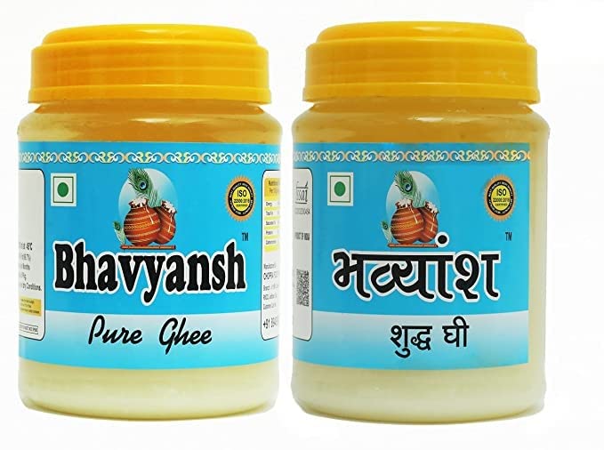 Premium Pure Buffalo Ghee By Bhavyansh | Good Source Of Healthy & Pure Buffalo Ghee Perect For Cooking | 2 Litre (1 Litr * 2) 67.6 Ounce | Jar Pack