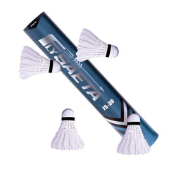 UDKI FS - 30 Goose Feather Badminton Shuttlecock , Speed 78 Extended Durability | White , Pack Of 12