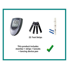 Dr. Morepen GlucoOne Blood Glucose Monitor Model BG-03 With 25 Strips