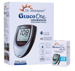 Dr. Morepen GlucoOne Blood Glucose Monitor Model BG-03 With 25 Strips