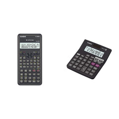 Casio FX-350MS 2nd Gen Non-programmable Scientific Calculator, 240 Functions And 2-line Display & Casio MJ-12d 150 Steps Check And Correct Desktop Calculator