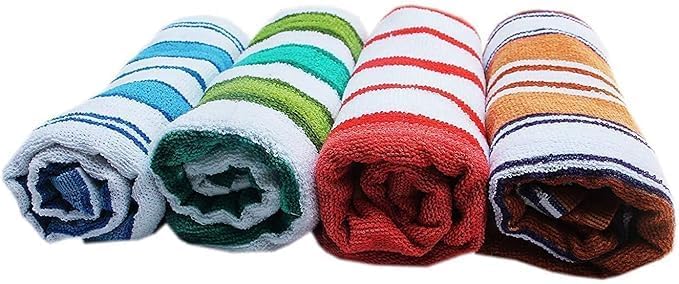 V. Idap Striped Cotton Hand Towels 900 Gsm | Daily Use For Kitchen (Multicolour)- Pack Of 6