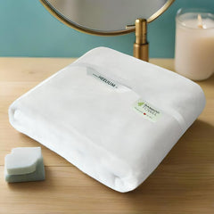 Heelium Bamboo Bath Towel 3x Softer & Quick Drying 400 Gsm (White)
