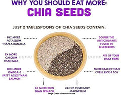 Organic Purify Chia Seeds Premium Raw Chia Seeds For Eating, Healthy Snack , Bones And Muscles With Calcium - Rich Chia Seeds | 1800gm 3.9lbs