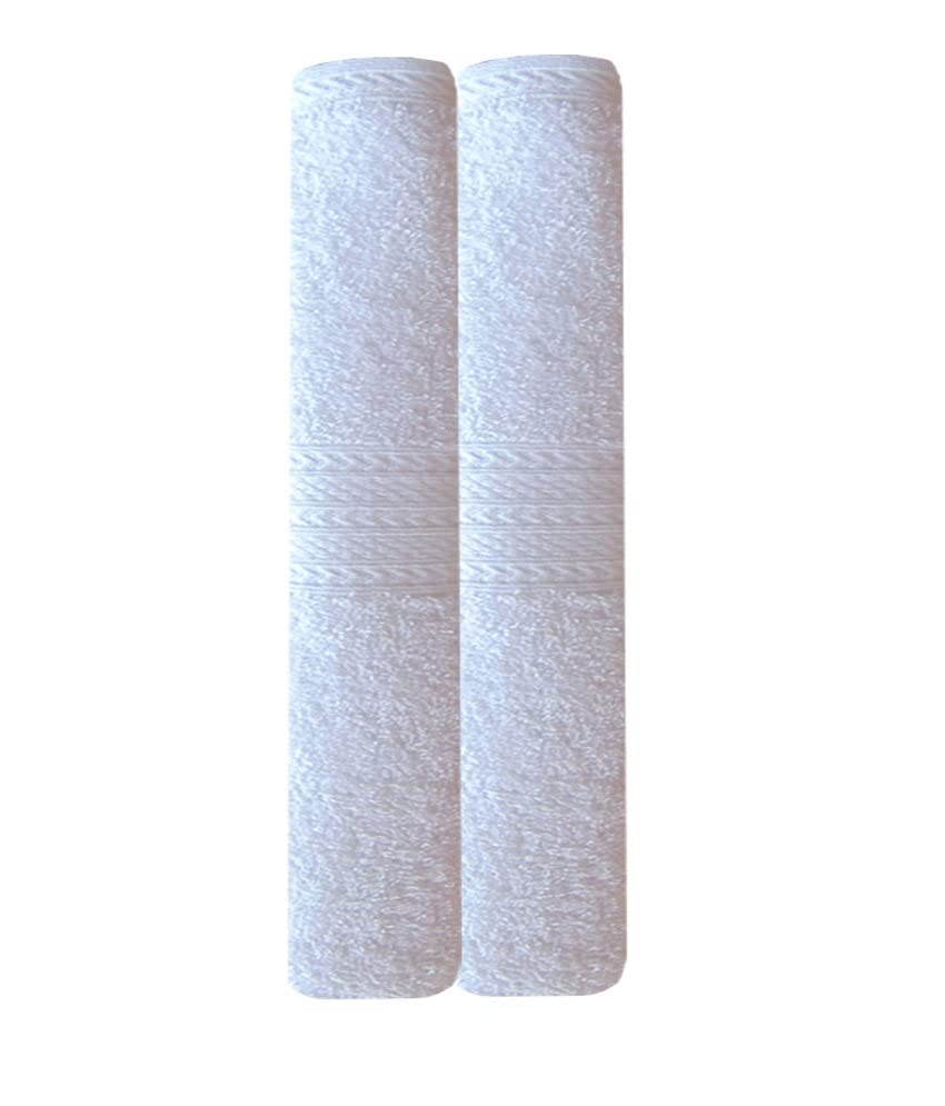 Akin Premium Cotton Bath Towels 1000 Gsm (Pack Of 2) - White