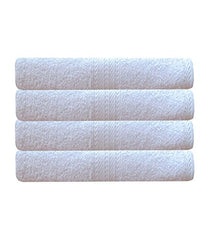 Akin Premium Cotton Bath Towels 2000 Gsm (Pack Of 4) - White