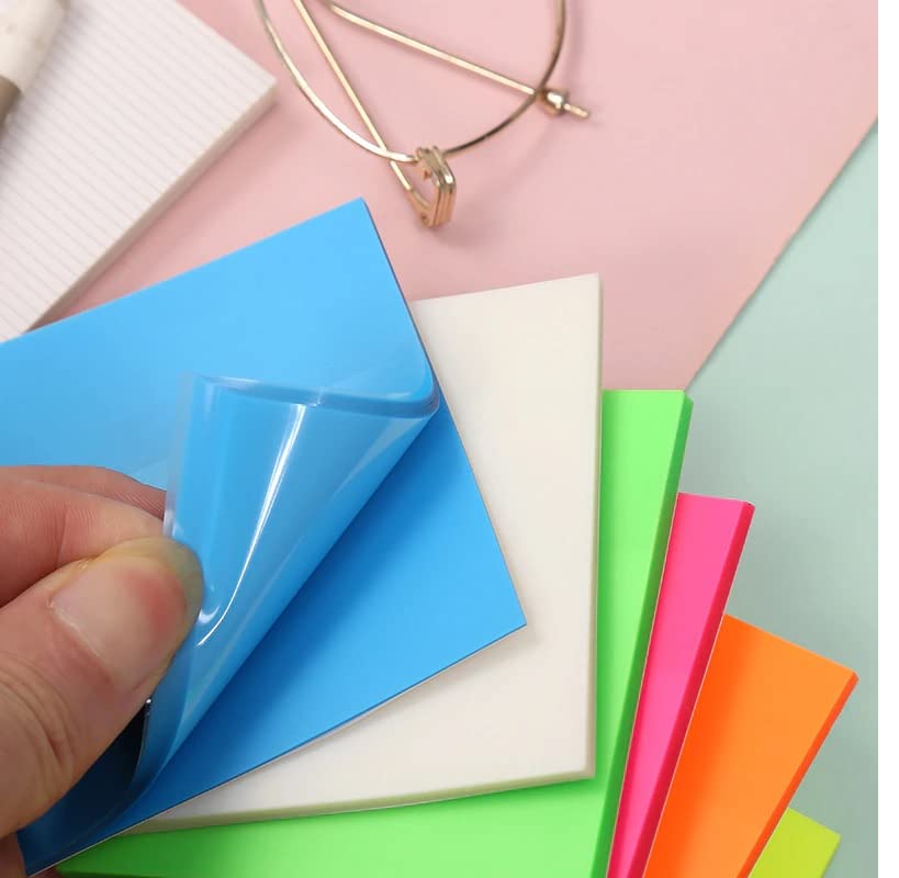 Transparent Sticky Notes, Clear Self-Sticky, Waterproof Memo Notes Pad - 3 X 3 Inch, 150 Pcs