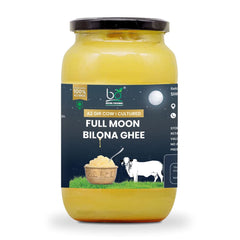 100% Pure Full Moon Cow Ghee By Bhumi Organic | Naturally & Healthy Bilona Method Cow Ghee Perfect For Weight Loss | (1 Litr) 33.8 Ounce | Jar Pack