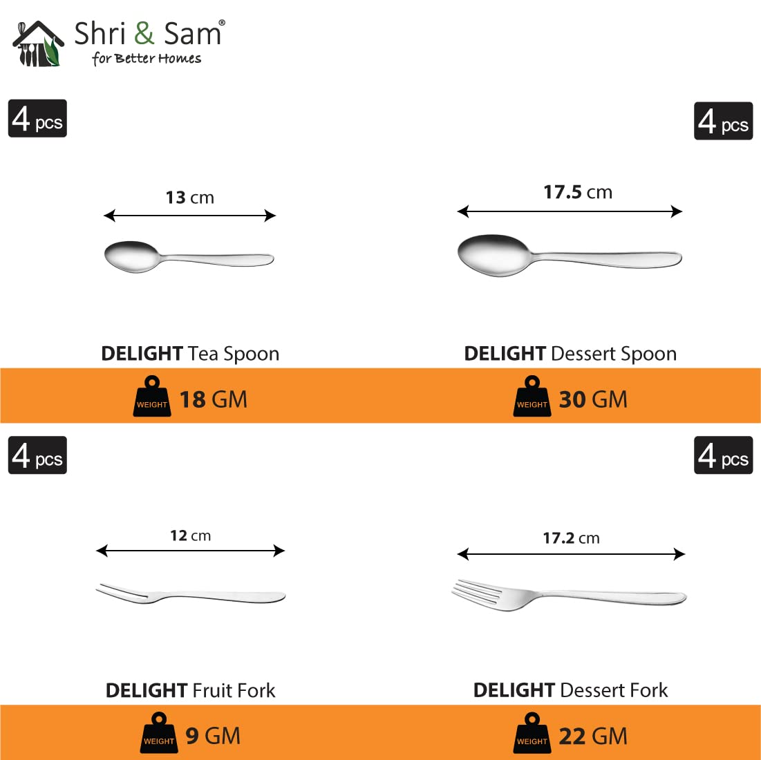 Stainless Steel Delight Solid Dinner Set Of 46 Pieces, Silver | Easy To Clean & Dishwasher Safe