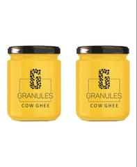 Premium Natural Cow Ghee By Granules | Healthy & Flavorful Nutrients Pure Cow Desi Ghee Good For Pooja | 1 Litre (500ml * 2) 33.8 Ounce | Jar Pack