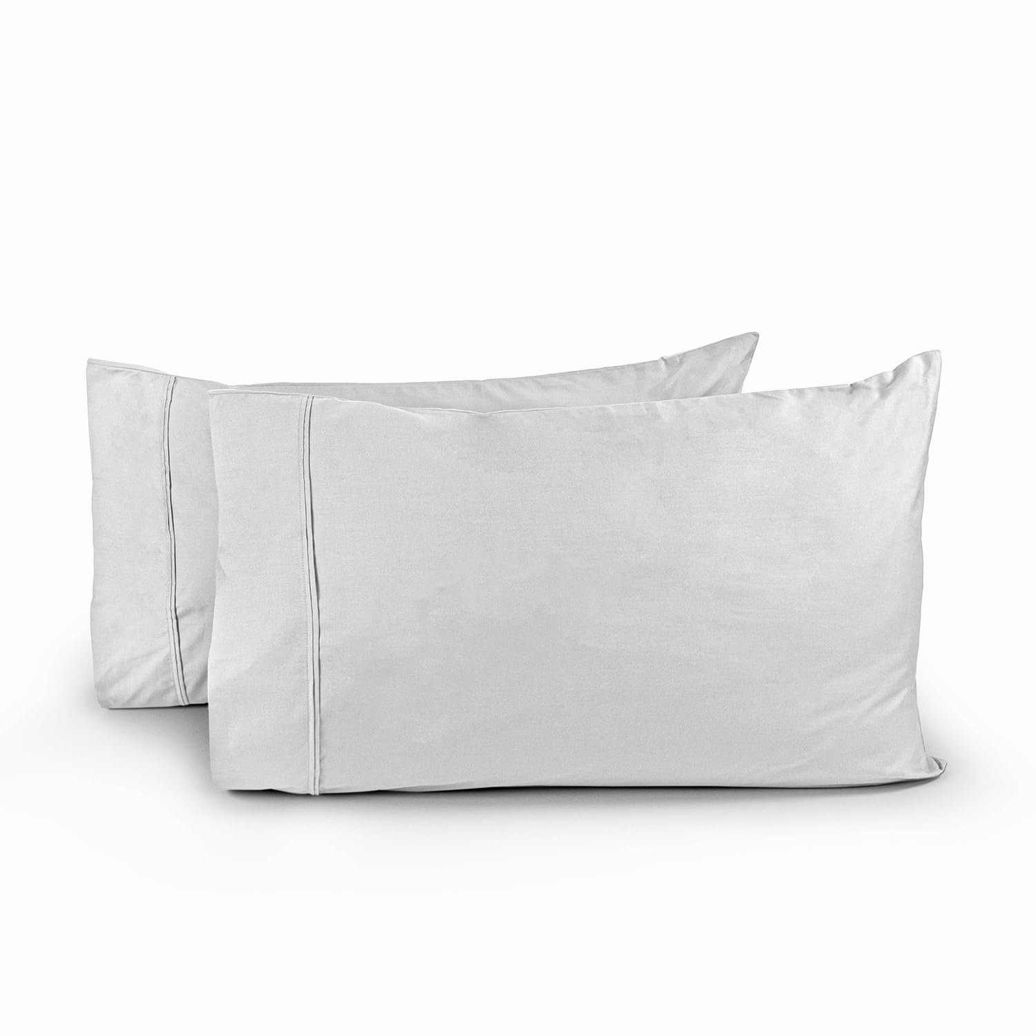 Bedsheet For King Bed Size Bedding With Pillow Cover For Bedroom - 108 X 108 Inches, White | Ideal For Hotel, House, Guest House
