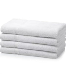 Fresh From Loom Luxury Fur Collection Hand Towel 500 Gsm Napkins Cotton High Absorbency Double Stitched Size (White) - Set Of 4