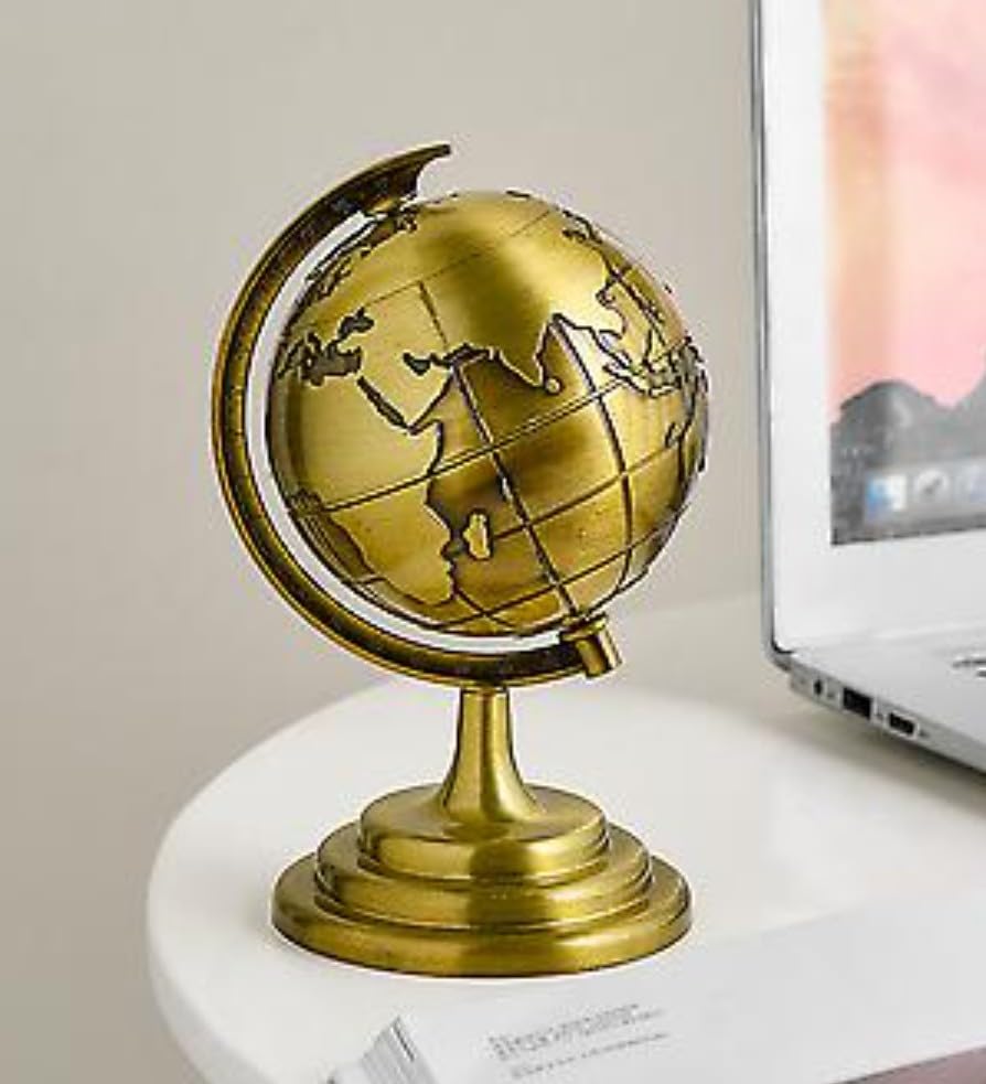 Statue Study Office Desk Decor Showpiece Gift Decoration Accessories For Home (The Globe Statue), Pack Of 1