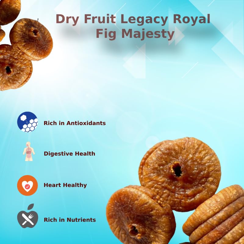 100% Natural Royal Anjeer Dried Figs By Dry Fruit Legacy 500gm, | Healthy & Nutritions Immunity Dried Figs Anjeer | 17.6 Ounce | Pack Of 1