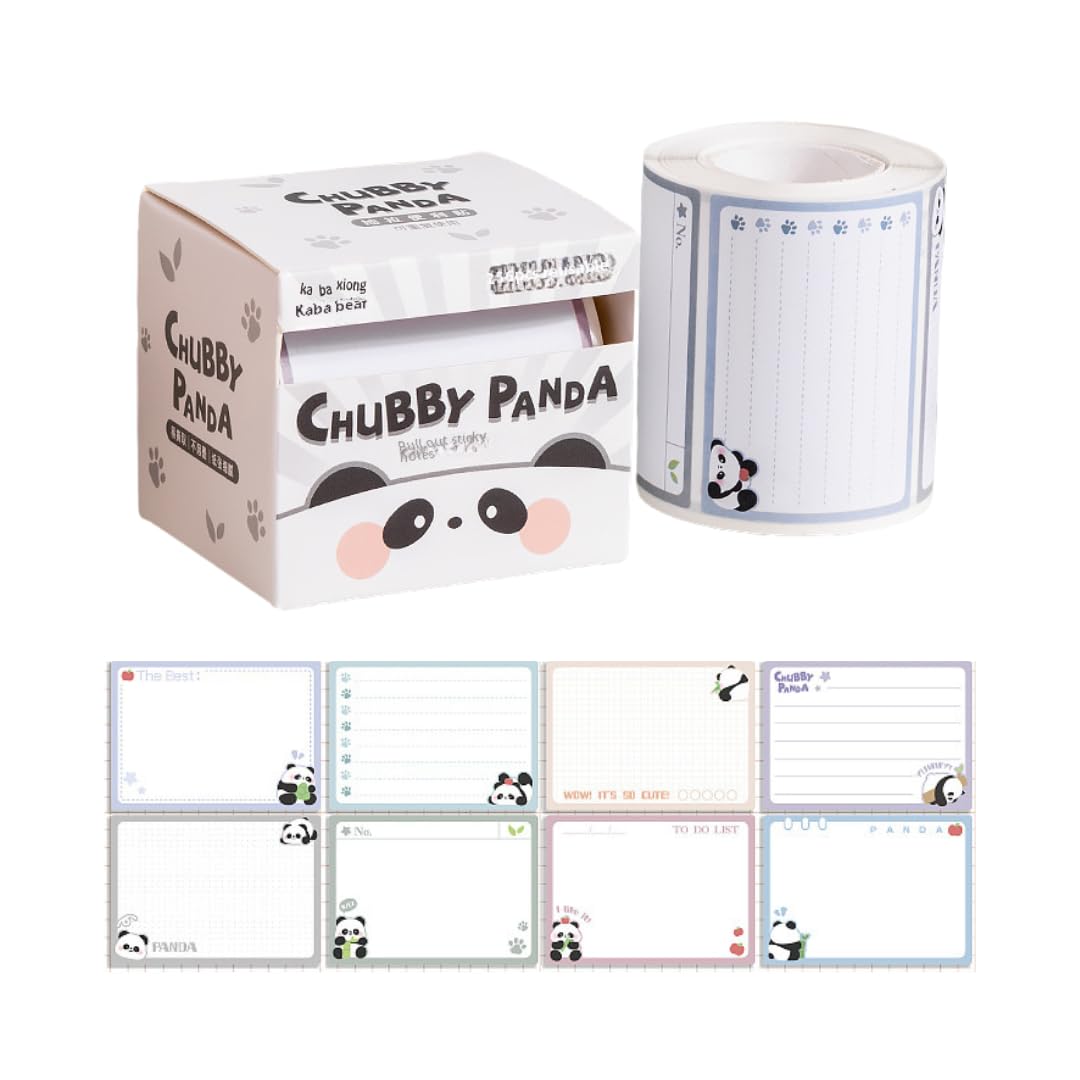 256 Pcs Cute Sticky Notes Set Self Adhesive, Sticker Roll Post It School Student