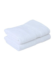 Bianca Ultra Soft Zero Twist 100% Cotton Towel Hand Towel 480 Gsm | Super Absorbent, Fluffy, Aerocore Organic Technology - For Men, Women, Gym, Kitchen (White)- Pack Of 4