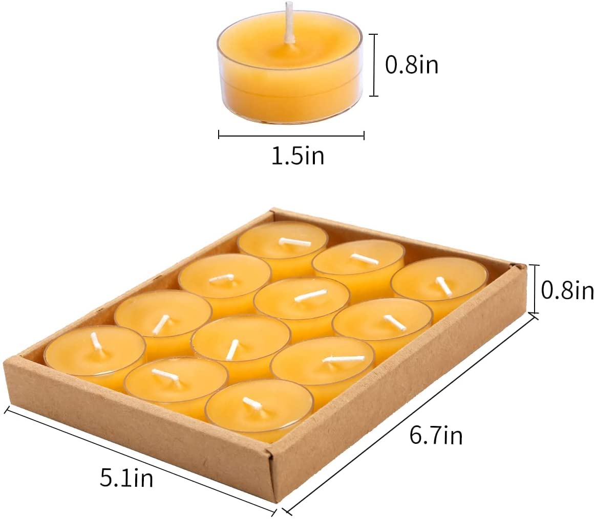PURE BEES WAX TEALIGHT CANDLE | SPIRITUAL CANDLE PACK OF 6 BEST FOR GIFT PACK