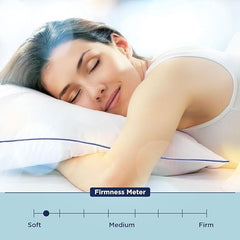 100% Virgin Microfiber Filling Super Soft Pillow, Bed Pillow, White - Rectangular Shape, Ideal For All Sleepers, Washable, Easy Care, Super Soft Comfort Pillow - Pack Of 2