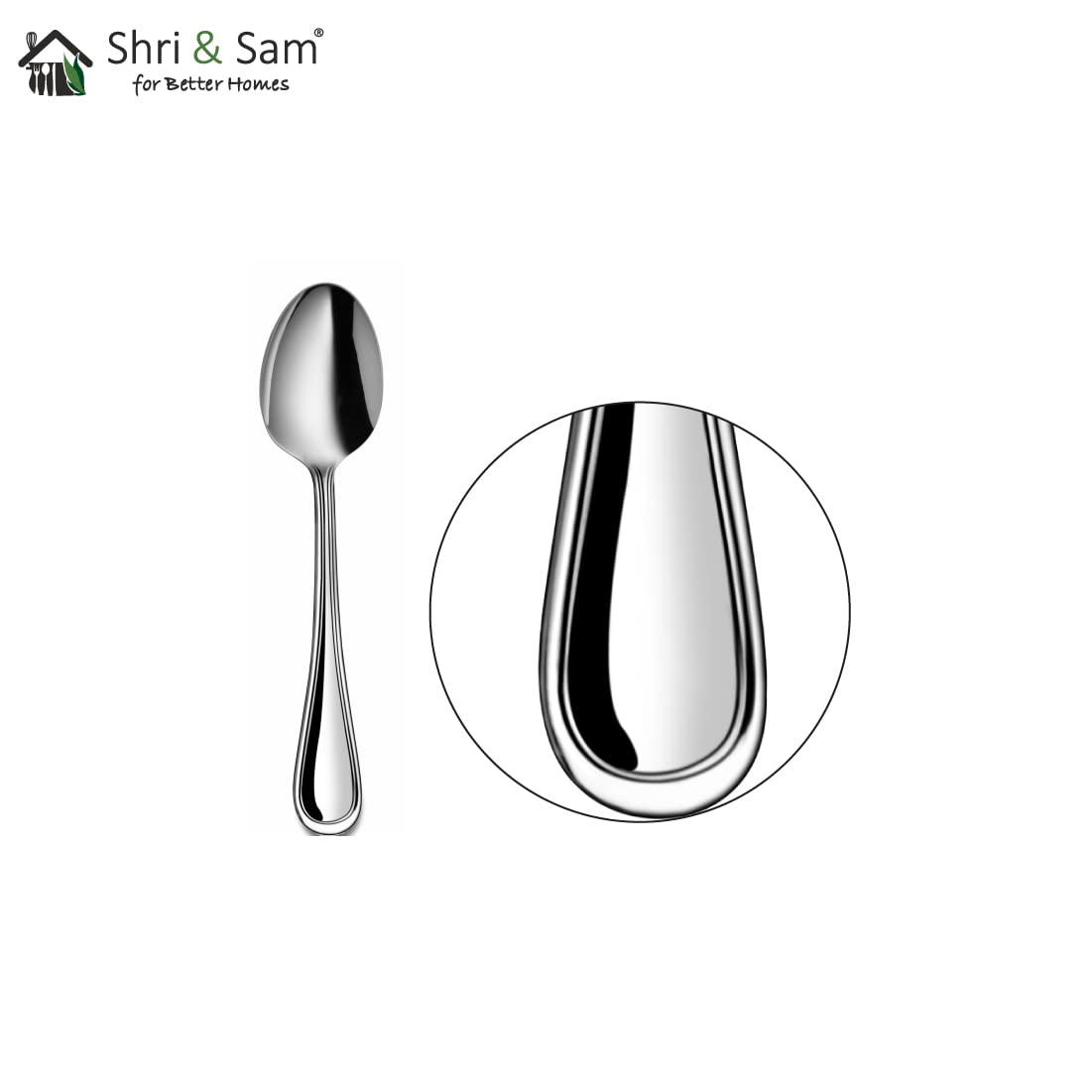 Stainless Steel Gourmet Tea Spoon Set Of 6 Pieces, Silver | Rust Free & Dishwasher Friendly