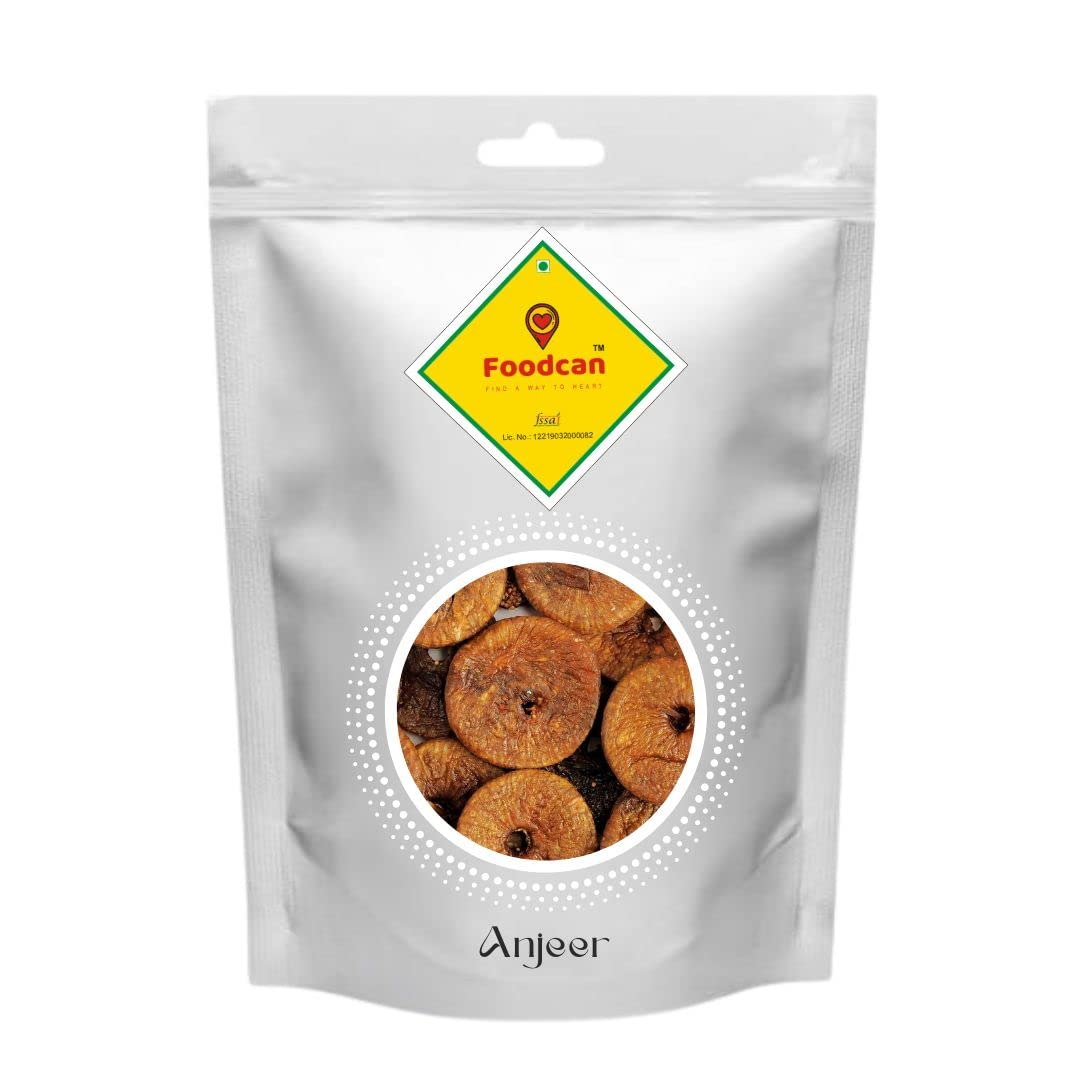 Pure Afghani Anjeer Dried Figs By Foodcan 500gm, | Figs Are Rich In Vitamins, Anti-oxidants & Iron Dried Anjeer Dry Fruits | 17.6 Ounce
