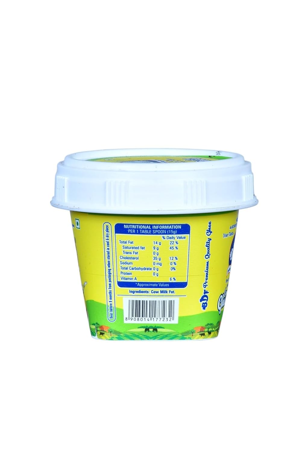 Premium Cow Ghee By Bastar Dairy Farm | Rich In Vitamins & Minerals Healthy Pure Desi Ghee Good For Cooking, Frying | 500ml (50ml * 10) 16.9 Ounce | Bucket