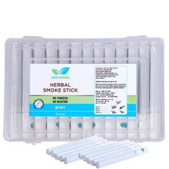 Ayurvedic Herbs Cigarettes, Non Addictive Pack Of 25 Sticks King Size | Cigarette Alternatives - Herbal Cigarette Mint Flvavour No Tobacco & Non Nicotine