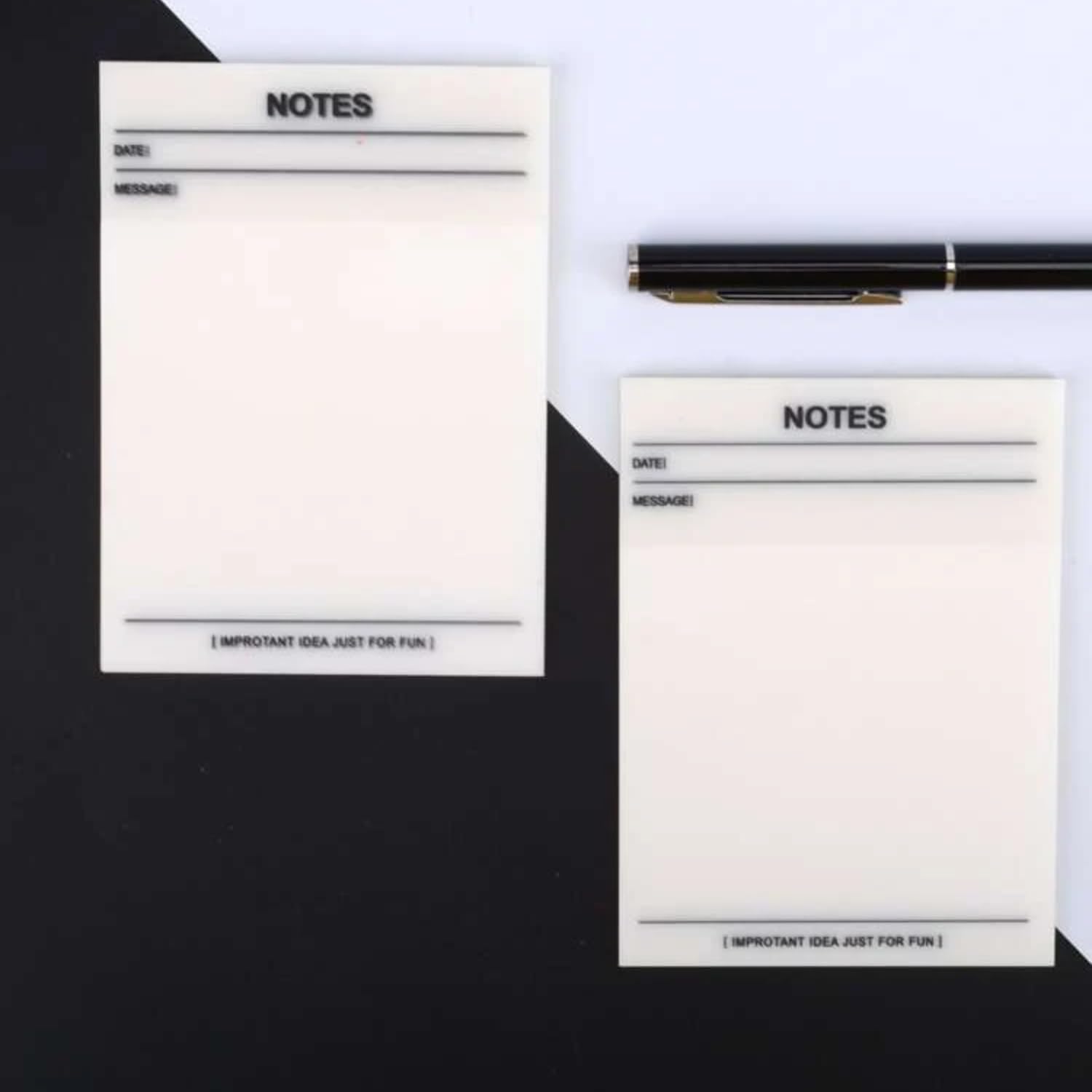 Transparent Note Sticky Note Pads, Waterproof Self-Adhesive Transparent Sticky Note - 50 Pieces