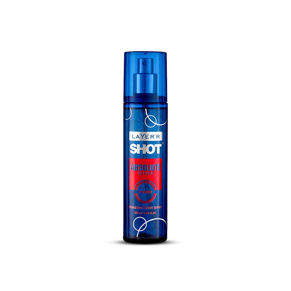 Layer'r Shot Absolute Series Power Fragrant Body Spray 135ml 4.56 Fl.oz. | Perfect Gift For Boyfriend