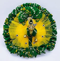 Gold Laddu Gopal Idol With Dress Brass Idol, Bal Gopal Ji, Thakur Ji, Golden, Medium Size - No.4, Petal Murti, Janmashtami Special For Home Temple, Handmade, Kanha Ji Best Combo