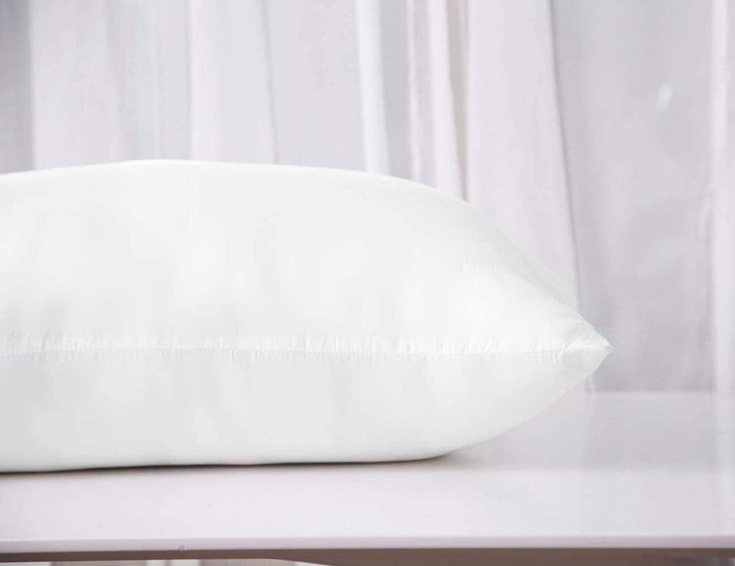 Luxurious Microfiber Pillow Filler, Standard Size - 16x24 Inch, White Pillow | Rectangular Deign, Washable, Bed Pillow, For Neck, Back & Side Pillow - Pack Of 1