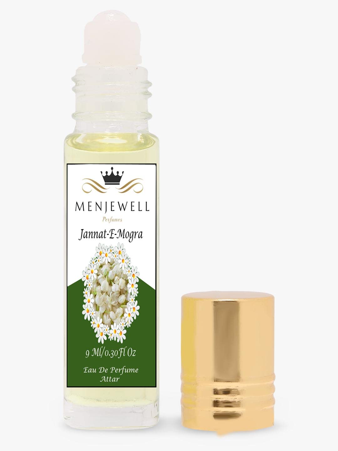 Menjewell Jannat-E-Mogra Eau De Perfume Attar 9ml 0.3 Fl.oz. | Unisex Fragrance | Long Lasting