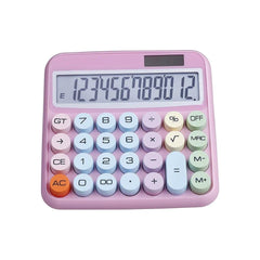 Td Creation Big 12 Digit Desktop Calculator | Sensitive Big Buttons, Battery & Solar Powered, Ideal For Home And Office Use (Multicolor)