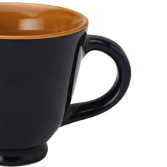 Ceramic Tea & Coffee Serving Mug Set Of 6 - 180ml Each, Royal Blue | Ideal For Green Tea, Hot Chocolate & Milk - Microwave & Dishwasher Safe | Glossy Finish