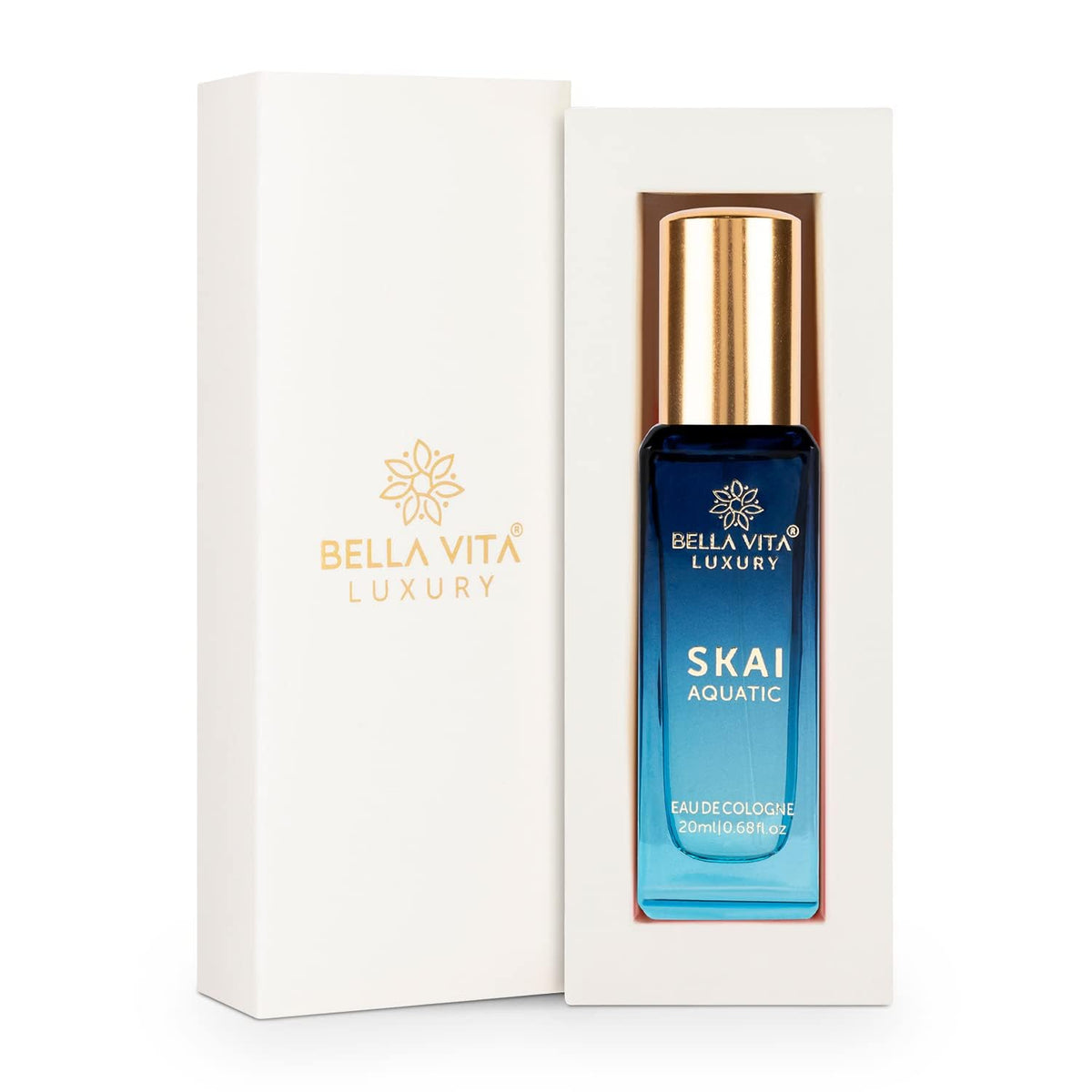 Bella Vita Luxury Skai Aquatic Eau De Cologne 20ml 0.68 Fl.oz. Long Lasting | For Men & Women