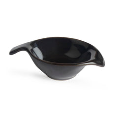 Studio Pottery Ceramic Dip Bowls Set Of 2 - 20ml Each, Black | Chutney Bowls - Ketchup Bowls