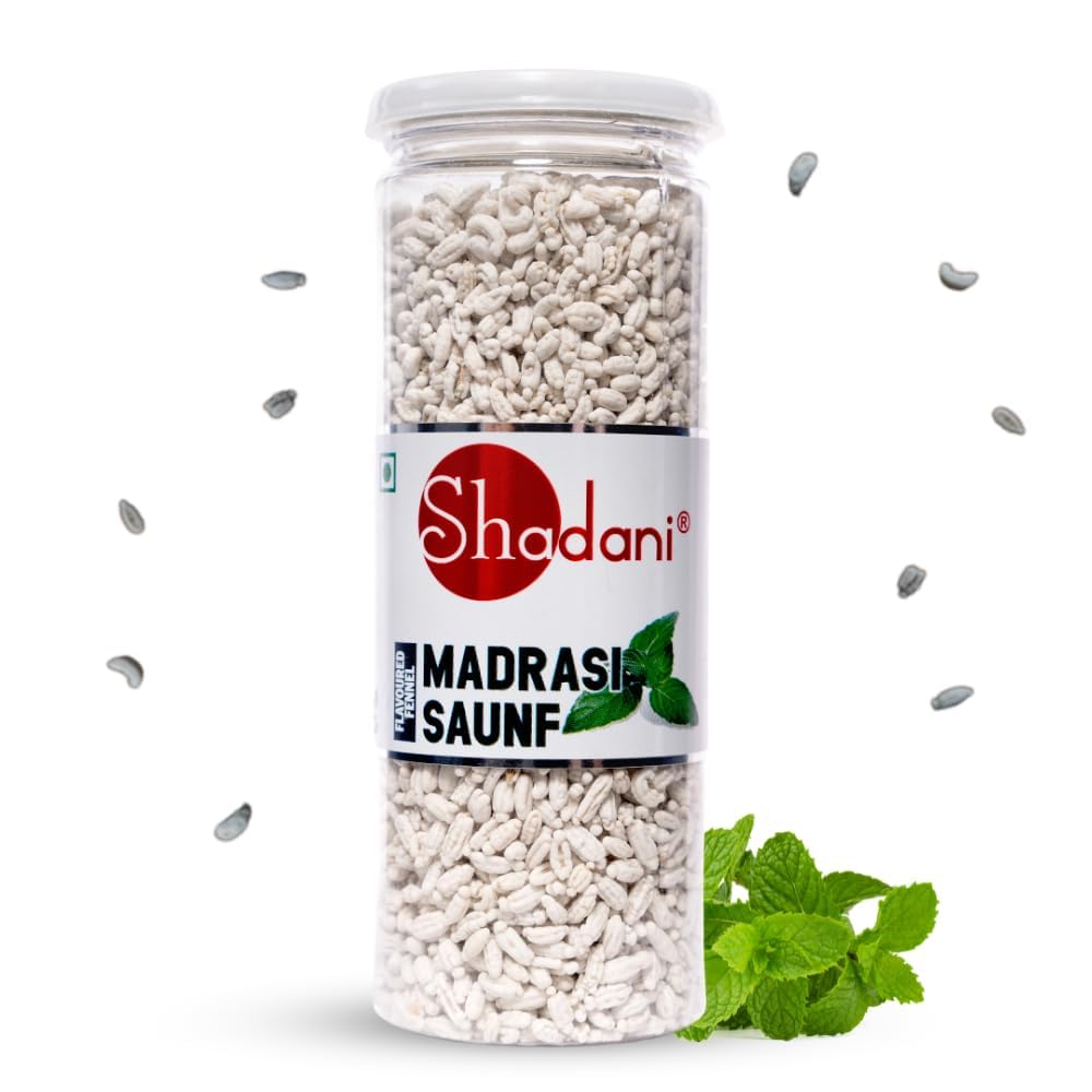 Shadani Combo Shahi Mix Saunf & Madrasi Saunf | Premium Mouth Freshener Mukhwas | (2 X 200gm,) Jars