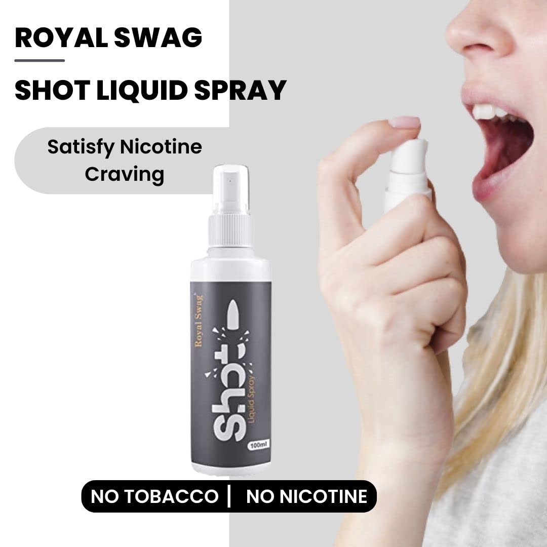 Royal Swag Herbal Cigarette Frutta, Mint Flavoured - 80 Sticks 100% No Nicotine & No Tobacco - Smoking Cessation With Natural 100ml Shot Anti Addiction Spray | Pack Of 80