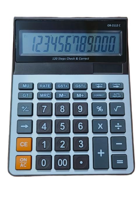 A2z Enterprises OR 2112 C Financial Calculator 12 Digit Display | Power Source & Battery Powered