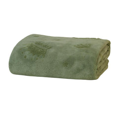 Hanker Ultra Luxury Bath Towel 500 Gsm | Super Soft On Skin, Luxurious Fabric, Pure Polyamide (Green Bliss Feather Pattern)