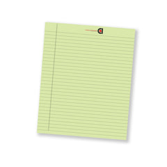 Daily Pad Ruled 10.5x8.5 - Inch 50-Sheet Lined Writing Note Pad, Green & White - Pack Of 12