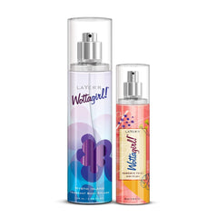 Layer'r Wottagirl Mystic Island 135ml 4.56 Fl.oz. + Mandarin Twist 60ml 2 Fl.oz. Body Splash For Women