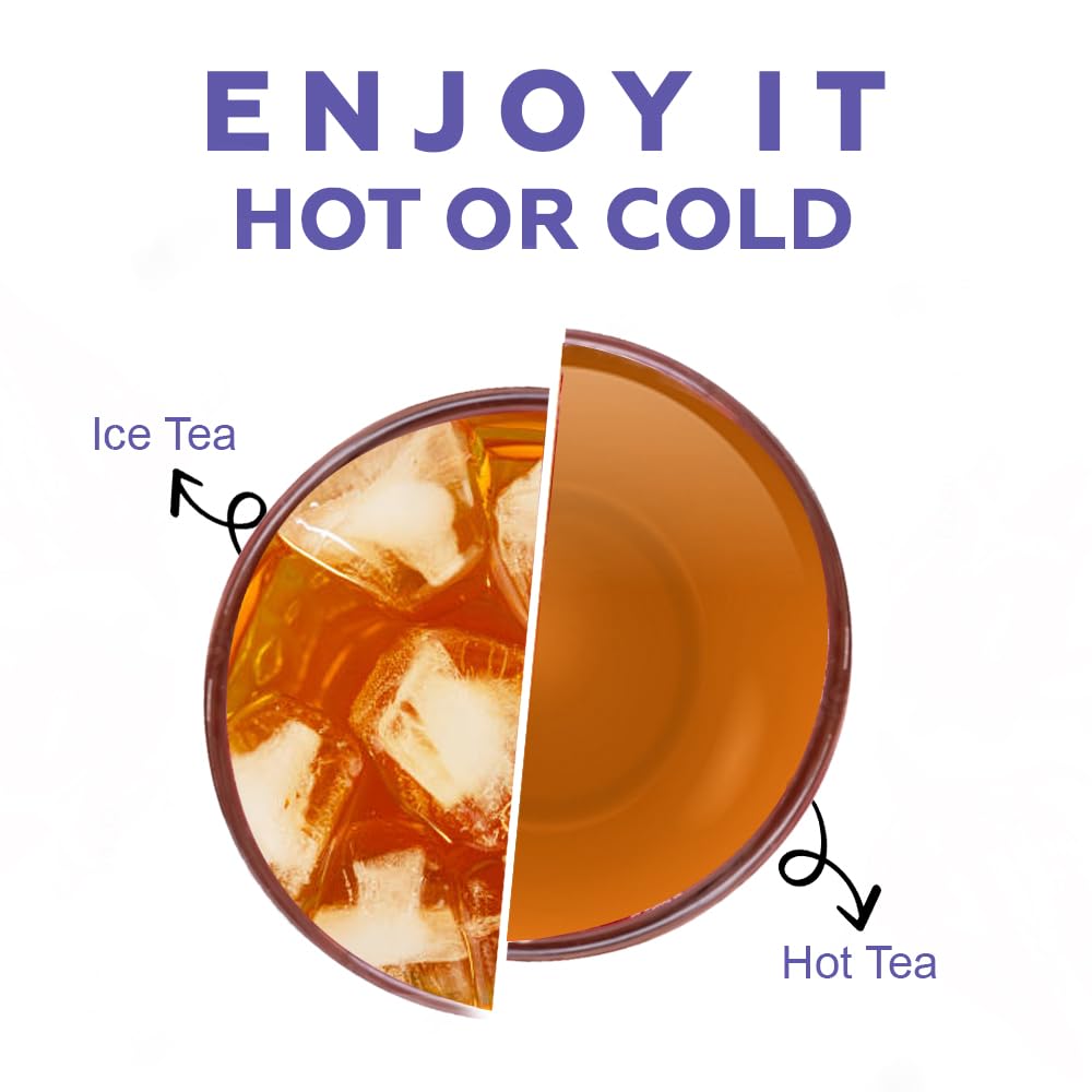 Chayam Sweet Lavender Vanilla Tea - Pack Of 2 X 20 Pyramid Tea Bags | Blended With Lavender, Roasted Chicory, Vanilla & Rose Petals - Make Iced Or Hot Tea | Low Caffeine, Gluten Free, No Added Sugar